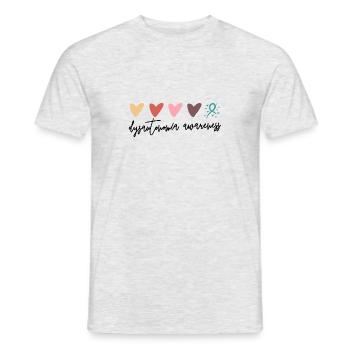 Cute Hearts Dysautonomia Awareness - Men's T-Shirt - heather grey - Front - AI Model Male 178 dark (178cm)