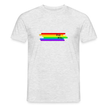 Rainbow amour homosexualité égalité - T-shirt homme - gris chiné - Devant - AI Model Male 178 dark (178cm)