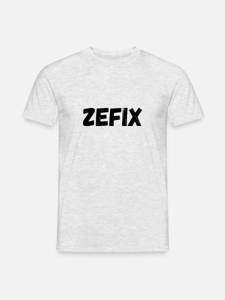 Zefix - Männer T-Shirt - Grau meliert