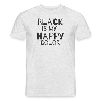 Black is my happy color - T-shirt homme - gris chiné - Devant - AI Model Male 178 dark (178cm)