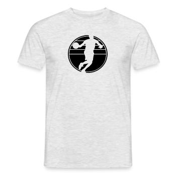 Basketballspieler Basketball Sunset Retro design - Männer T-Shirt - Grau meliert - Vorne - AI Model Male 178 dark (178cm)