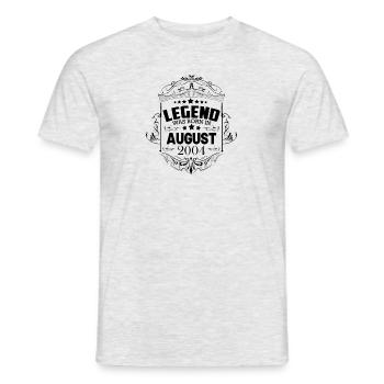 Une légende est née en août 2004 - T-shirt homme - gris chiné - Devant - AI Model Male 178 dark (178cm)