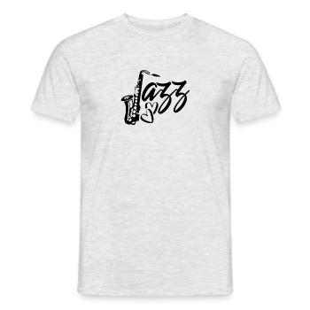 J’adore la musique jazz - T-shirt homme - gris chiné - Devant - AI Model Male 178 dark (178cm)