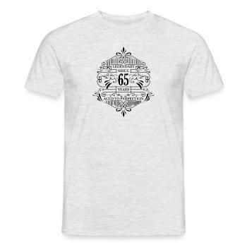 Legendary for 65 years - Men's T-Shirt - heather grey - Front - AI Model Male 178 dark (178cm)