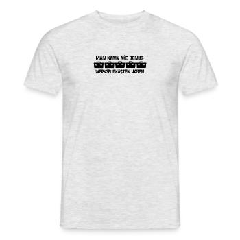 Man kann nie genug Werkzeugkästen haben - Männer T-Shirt - Grau meliert - Vorne - AI Model Male 178 dark (178cm)