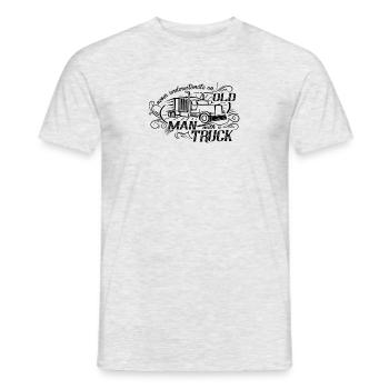 LKW Fahrer Sprüche Fernfahrer Trucker Alter Mann - Männer T-Shirt - Grau meliert - Vorne - AI Model Male 178 dark (178cm)