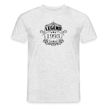 Eine Legende wurde Jahrgang 1993 geboren - Männer T-Shirt - Grau meliert - Vorne - AI Model Male 178 dark (178cm)