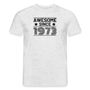Génial depuis 1973 anniversaire dictons rétro - T-shirt homme - gris chiné - Devant - AI Model Male 178 dark (178cm)