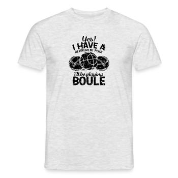Régime de retraite Boule - T-shirt homme - gris chiné - Devant - AI Model Male 178 dark (178cm)