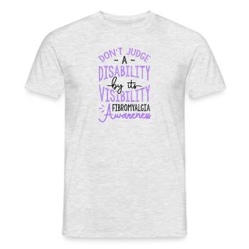 Don`t Judge A Disability Fibromyalgia Awareness - Men's T-Shirt - heather grey - Front - AI Model Male 178 dark (178cm)