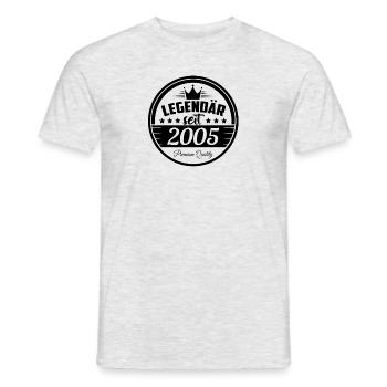 Legendär seit 2005 Geburtstag Sprüche - Männer T-Shirt - Grau meliert - Vorne - AI Model Male 178 dark (178cm)
