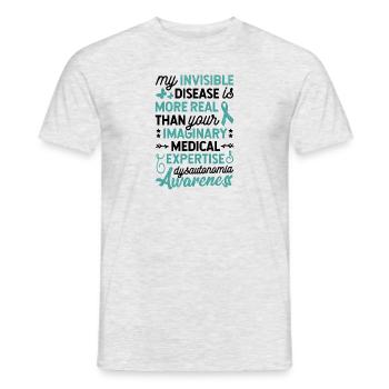 My Invisible Disease Dysautonomia Awareness - Men's T-Shirt - heather grey - Front - AI Model Male 178 dark (178cm)