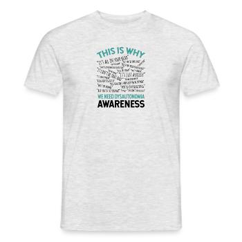 This Is Why We Need Dysautonomia Awareness - Men's T-Shirt - heather grey - Front - AI Model Male 178 dark (178cm)