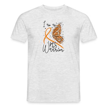 Butterfly Multiple Sclerosis Warrior - Men's T-Shirt - heather grey - Front - AI Model Male 178 dark (178cm)