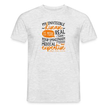 My Invisible Disease Multiple Sclerosis Awareness - Men's T-Shirt - heather grey - Front - AI Model Male 178 dark (178cm)
