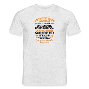 Definition Multiple Sclerosis Warrior - Men's T-Shirt - heather grey - Front - AI Model Male 178 dark (178cm)