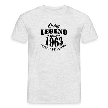 Lebende Legende seit 1963 Sprüche - Männer T-Shirt - Grau meliert - Vorne - AI Model Male 178 dark (178cm)
