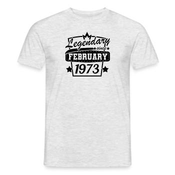 February 1973 Retro Birthday - Men's T-Shirt - heather grey - Front - AI Model Male 178 dark (178cm)