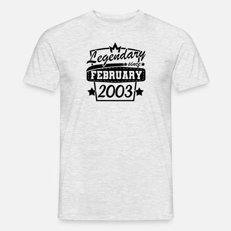Februar 2003 retro - Männer T-Shirt - Grau meliert
