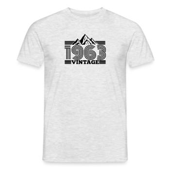 Vintage 1963 Birthday Retro Look - Men's T-Shirt - heather grey - Front - AI Model Male 178 dark (178cm)