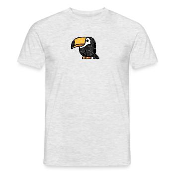 Kawaii Tukan Paradiesvogel Design - Niedliche - Männer T-Shirt - Grau meliert - Vorne - AI Model Male 178 dark (178cm)