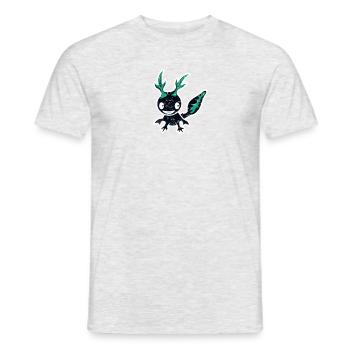 Mignon kawaii axolotl design couleurs négatives - T-shirt homme - gris chiné - Devant - AI Model Male 178 dark (178cm)