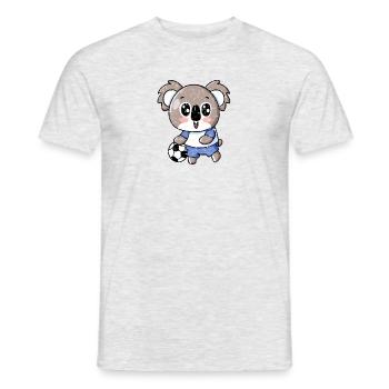 Cute Kawaii Koala with Handball and Football Design - Men's T-Shirt - heather grey - Front - AI Model Male 178 dark (178cm)