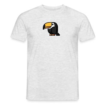 Kawaii Toucan Bird of Paradise Design - Mignon - T-shirt homme - gris chiné - Devant - AI Model Male 178 dark (178cm)