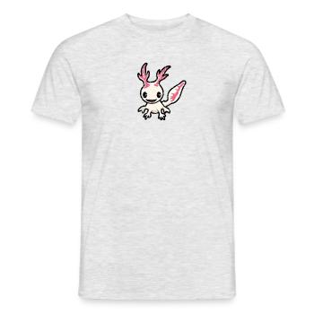 Mignon Kawaii Axolotl - T-shirt homme - gris chiné - Devant - AI Model Male 178 dark (178cm)