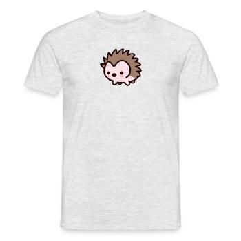 Mignon Kawaii Hedgehog Design - T-shirt homme - gris chiné - Devant - AI Model Male 178 dark (178cm)