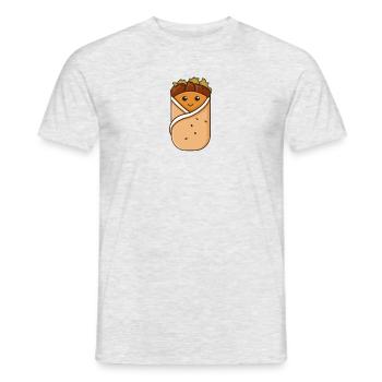 Döner Kebap Wrap Jufka Falaffel Design Kawaii - T-shirt homme - gris chiné - Devant - AI Model Male 178 dark (178cm)