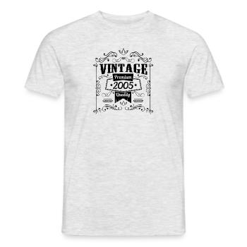 Millésime 2005 Anniversaire Vintage - T-shirt homme - gris chiné - Devant - AI Model Male 178 dark (178cm)