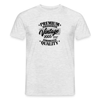 Vintage 2005 Geburtstag Sprüche - Männer T-Shirt - Grau meliert - Vorne - AI Model Male 178 dark (178cm)