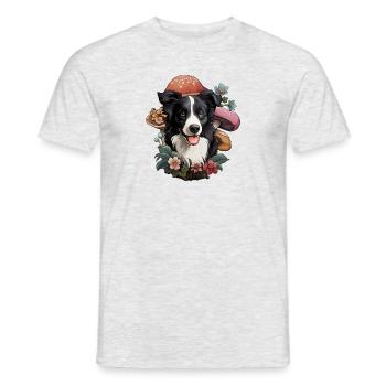 Cottagecore Border Collie - Men's T-Shirt - heather grey - Front - AI Model Male 178 dark (178cm)