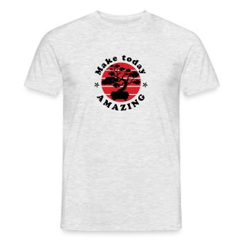 Make today amazing - Men's T-Shirt - heather grey - Front - AI Model Male 178 dark (178cm)