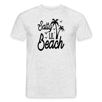 Plage salée de Lil - T-shirt homme - gris chiné - Devant - AI Model Male 178 dark (178cm)
