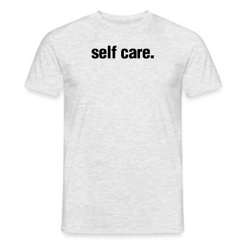 Self Care Inspirational Mental Health Awareness - Men's T-Shirt - heather grey - Front - AI Model Male 178 dark (178cm)