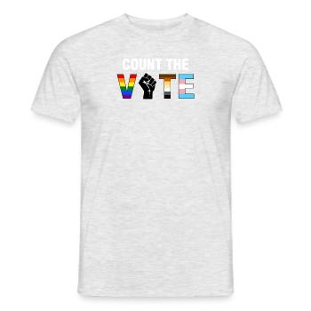 Count The Vote LGBTQ - Men's T-Shirt - heather grey - Front - AI Model Male 178 dark (178cm)