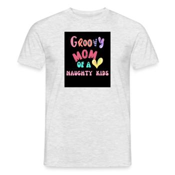 Groovy Mom - Men's T-Shirt - heather grey - Front - AI Model Male 178 dark (178cm)