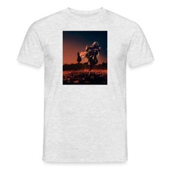 great ART on great PEOPLE - Männer T-Shirt - Grau meliert - Vorne - AI Model Male 178 dark (178cm)