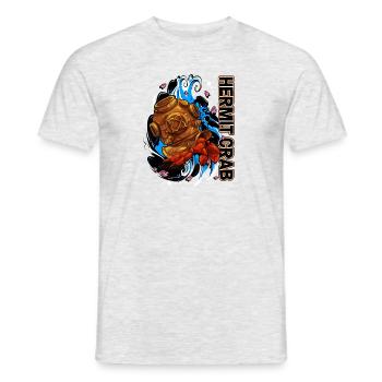 Hermit Crab Diver's Helmet Diving Art Funny Marine - Men's T-Shirt - heather grey - Front - AI Model Male 178 dark (178cm)