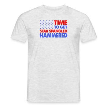 Time To Get Star Spangled Hammered - Men's T-Shirt - heather grey - Front - AI Model Male 178 dark (178cm)