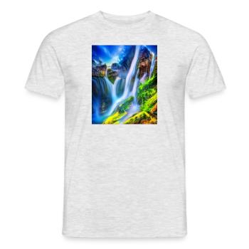 great ART on great PEOPLE - Männer T-Shirt - Grau meliert - Vorne - AI Model Male 178 dark (178cm)