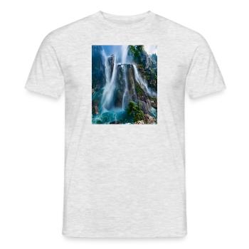 great ART on great PEOPLE - Männer T-Shirt - Grau meliert - Vorne - AI Model Male 178 dark (178cm)