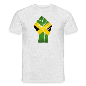 Jamaica Fist Jamaican Pride - Men's T-Shirt - heather grey - Front - AI Model Male 178 dark (178cm)