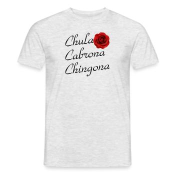 Chingona Latina Feminist - Men's T-Shirt - heather grey - Front - AI Model Male 178 dark (178cm)