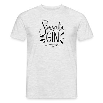 Simsala Gin - Prost es gibt Gin, Ginliebhaber/in - Männer T-Shirt - Grau meliert - Vorne - AI Model Male 178 dark (178cm)