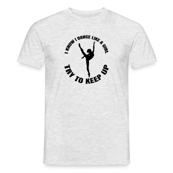 Ballet Dancer Dance Class Gift Dance Ballerina - T-shirt homme - gris chiné - Devant - AI Model Male 178 dark (178cm)