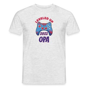 Opa 2022 Loading Werdender Opa Geschenk Leveled UP - Männer T-Shirt - Grau meliert - Vorne - AI Model Male 178 dark (178cm)