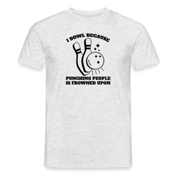 Cadeau de bowling Skittles Bowler Boule de bowling Skittles - T-shirt homme - gris chiné - Devant - AI Model Male 178 dark (178cm)